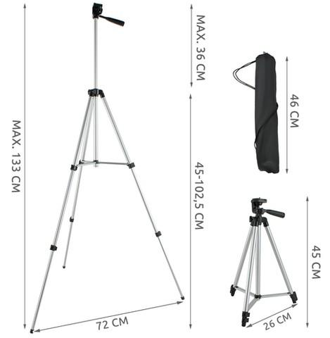 Kamerastativ / Stativ för Mobil & Kamera - 45-133 cm - Tripod