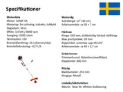8-i-1 Röjsåg, Häcksax, Grästrimmer & Motorsåg - Trimmer