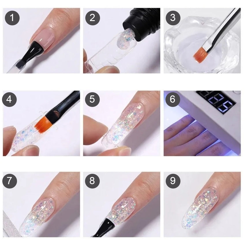 Poly Builder Gel Kit / Polygel med UV-lampa - Nail Art Naglar
