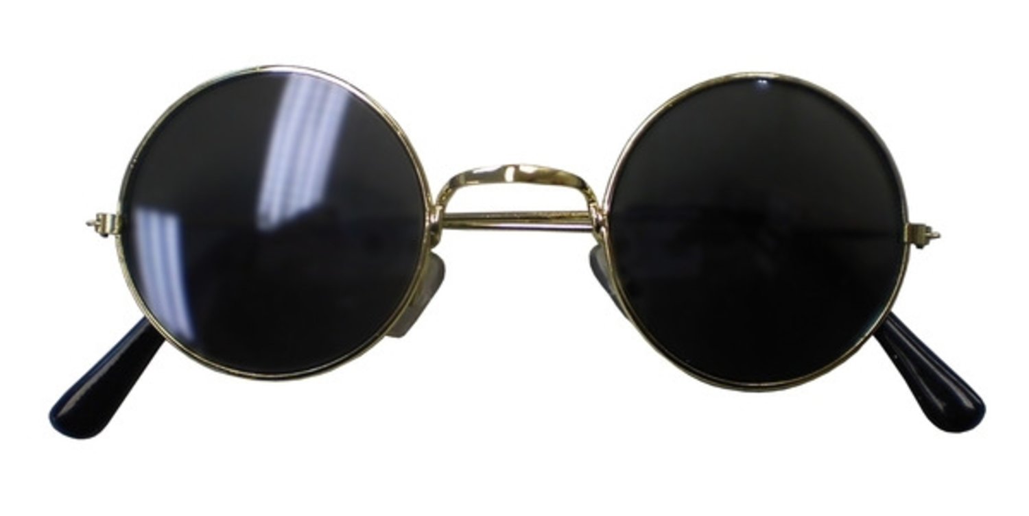 John Lennon / Runda Svarta Glasögon - Halloween & Maskerad