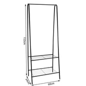 Klädhängare Ställ / Kapphängare med Hyllor - 150cm