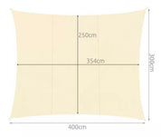Solsegel / Segelduk - Vattentät - 4x3 m - 180g/m2