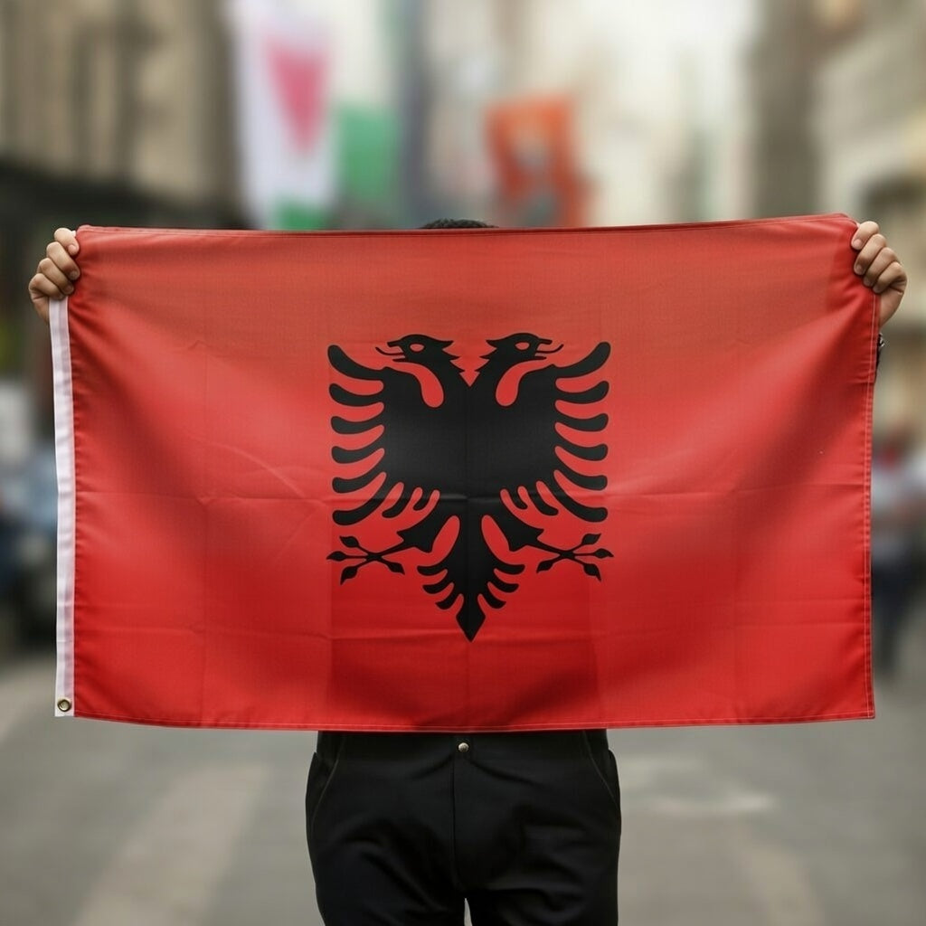 Albanien Flagga - 150 x 90 cm