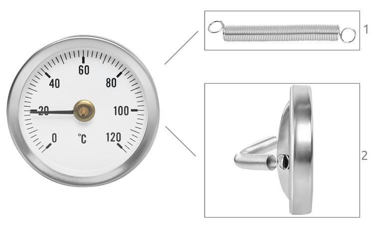 Anliggningstermometer 0-120°C - Termometer