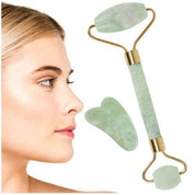 Ansiktsmassage / Massage Jade Roller - Massera ansiktet