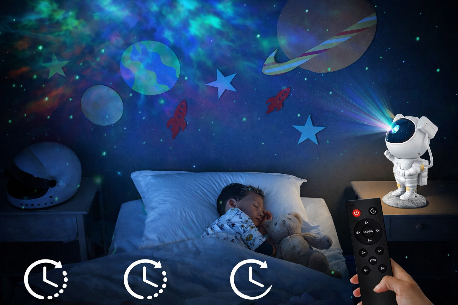 Astronaut Stjärnprojektor med LED-Lampa