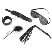 BDSM Bondage Kit med Handklovar, piska, munkavle - 12-Delar