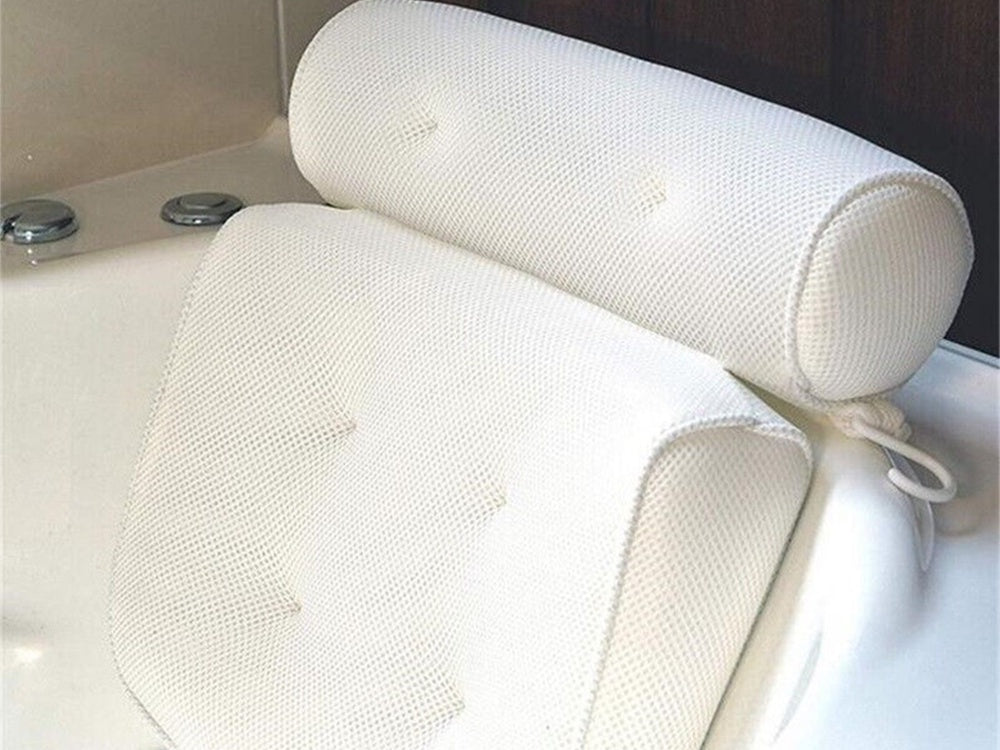 Badkudde med sugkoppar - Mjuk spa-huvudkudde