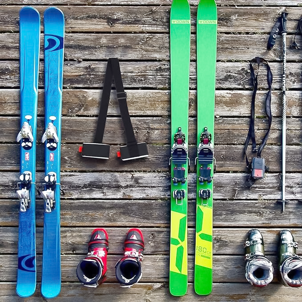 Bärrem för Skidor & Stavar - 4-Pack