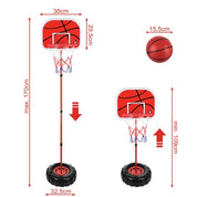 Basketkorg med ställning för barn - 170 cm