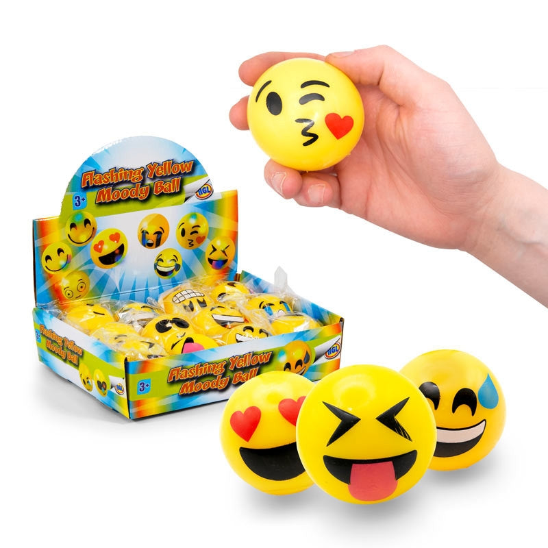 Blinkande Studsboll Smiley - 5.5 cm