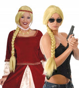 Blond Flätad Peruk