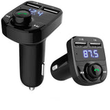 Bluetooth FM-sändare & Billaddare - USB-Laddare