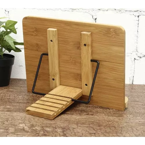 Bokställ & Laptopstativ i Bambu för Böcker & Datorer