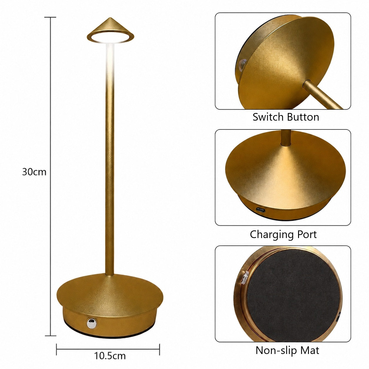Bordlampe / Skrivebordslampe - Trådløs LED-lampe