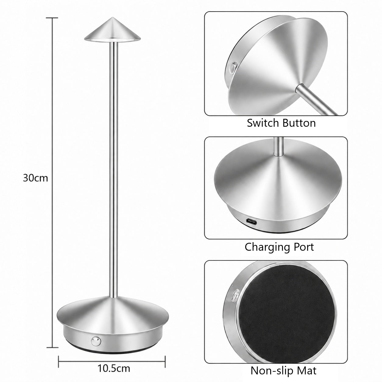 Bordlampe / Skrivebordslampe - Trådløs LED-lampe