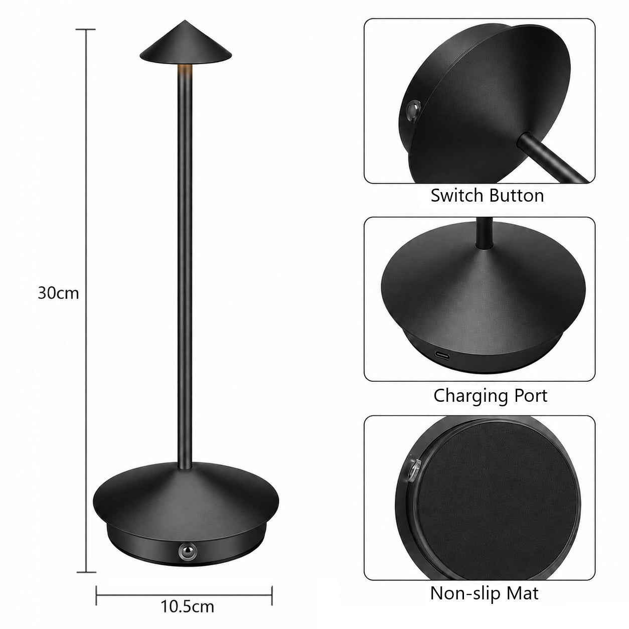 Bordlampe / Skrivebordslampe - Trådløs LED-lampe