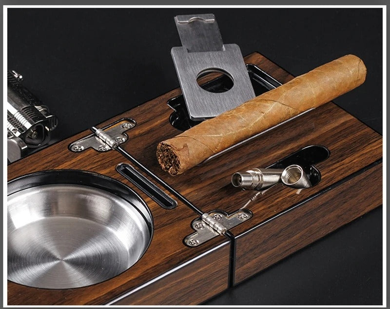 Cigarrkit i Trälåda med Tillbehör – 8 delar