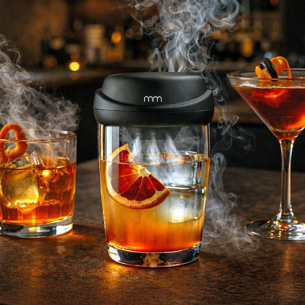 Cocktailrökare med träspån – USB-laddning