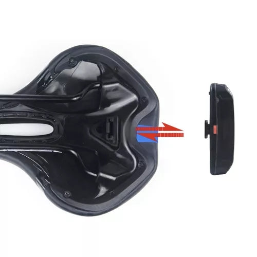 Cykelsadel med USB LED-lampa - Sadel för cykel