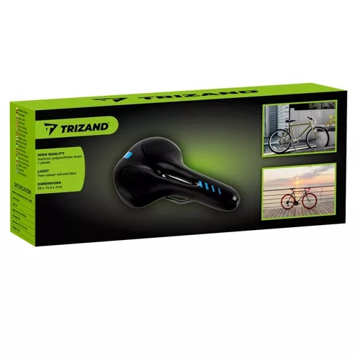 Cykelsadel med USB LED-lampa - Sadel för cykel