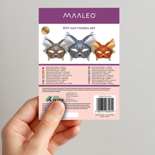 DIY Kattmask  med Tillbehör - Pysselset med tillbehör