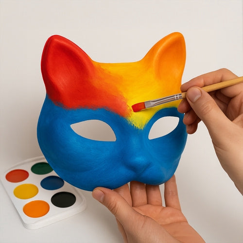 DIY Kattmask  med Tillbehör - Pysselset med tillbehör