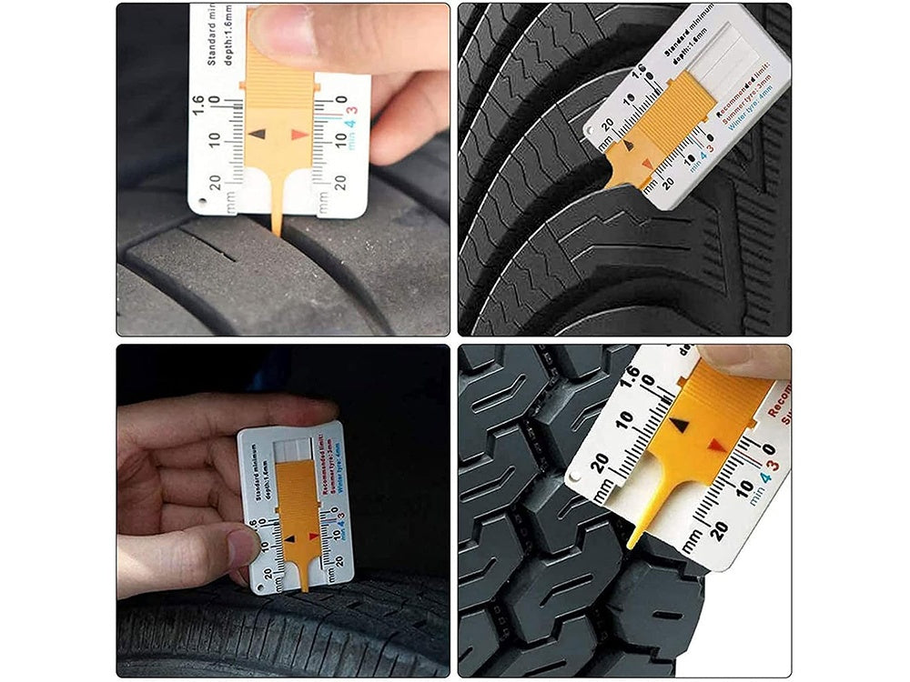 Däckmönsterdjupsmätare för Bil och MC – 0–20 mm