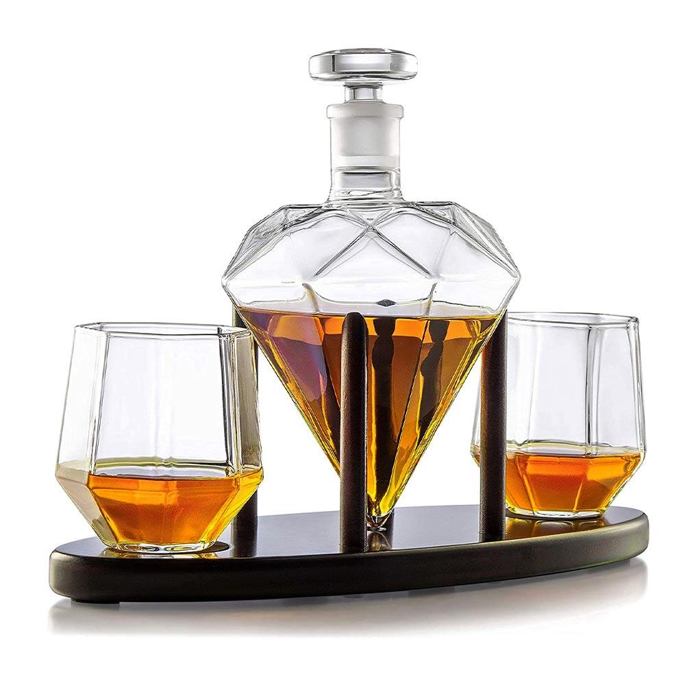 Diamant Karaff Set - Whiskeyglas & Whiskystenar - Whiskey