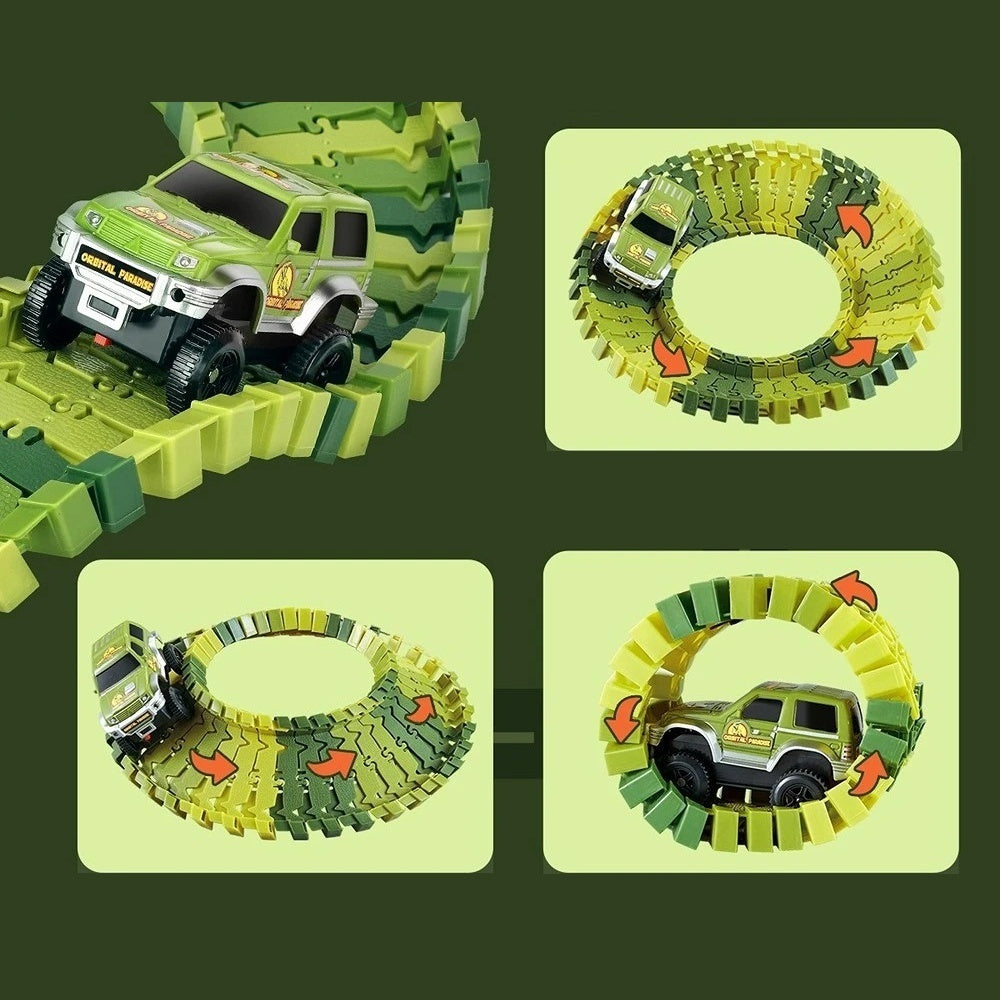 Dinosaurie Bilbana för Barn - 240-Delar