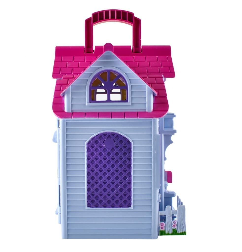 Dockhus / Dockskåp - Leksakshus för Barn - Med möbler & familj