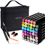 Dubbelsidiga Tuschpennor / Färgpennor - 80-Pack