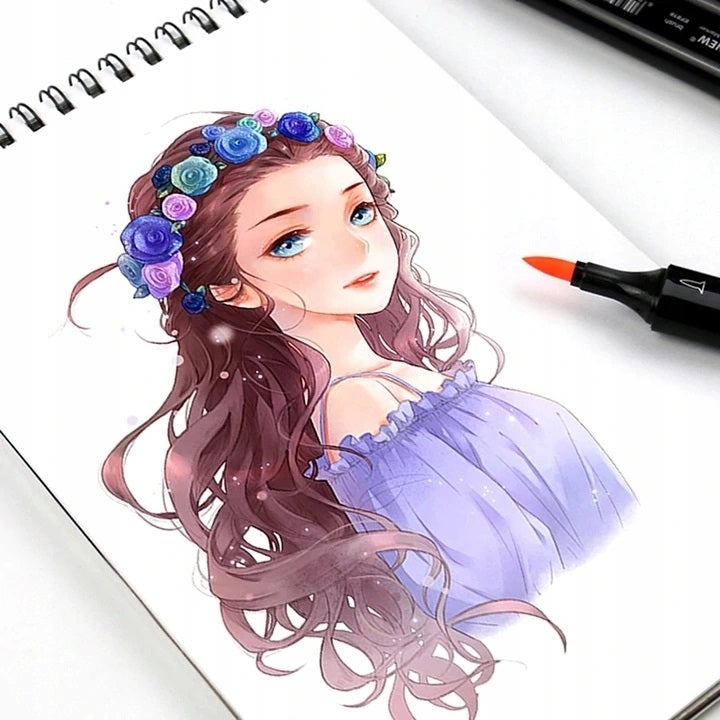 Dubbelsidiga Tuschpennor / Färgpennor - 80-Pack