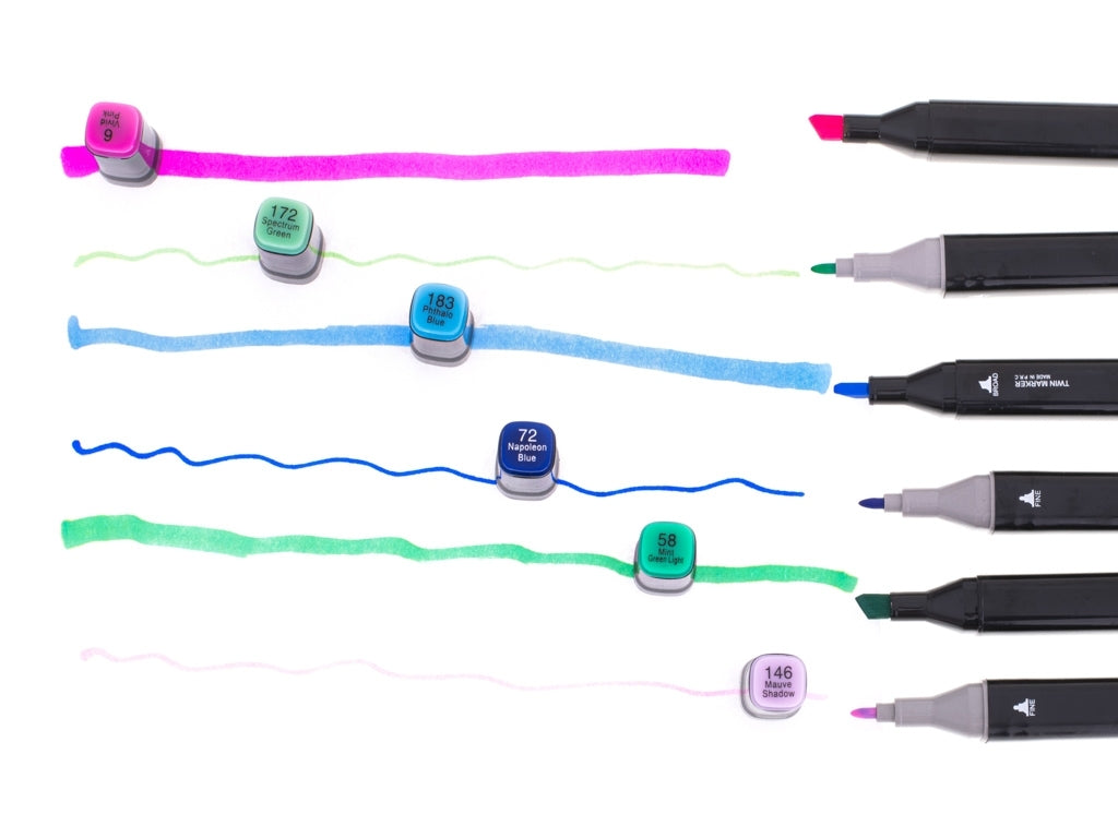 Dubbelsidiga Tuschpennor / Färgpennor - 80-Pack