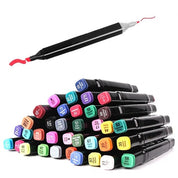 Dubbelsidiga Tuschpennor med Fodral - 40-Pack