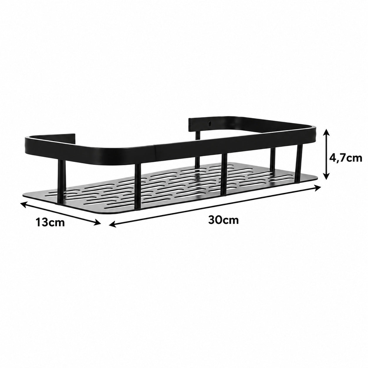 Duschhylla för badrum i aluminium – 2-pack