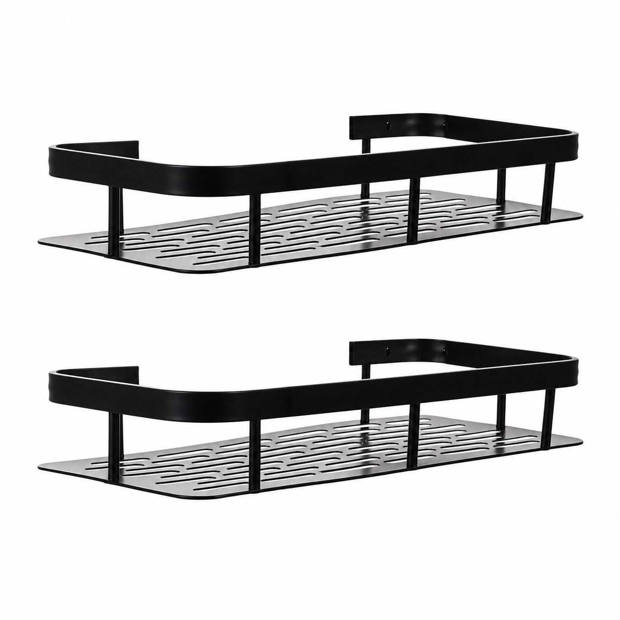 Duschhylla för badrum i aluminium – 2-pack
