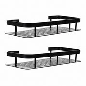 Duschhylla för badrum i aluminium – 2-pack