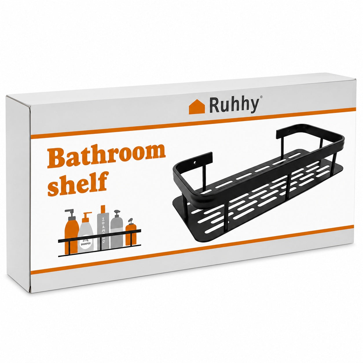 Duschhylla för badrum i aluminium – 2-pack