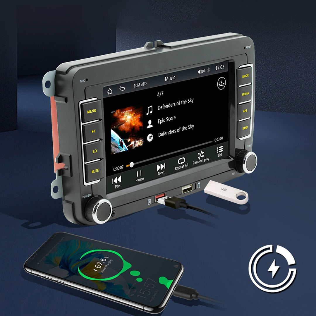F9070W Bilradio / CarPlay & Android Auto – 7 Tum för Volkswagen