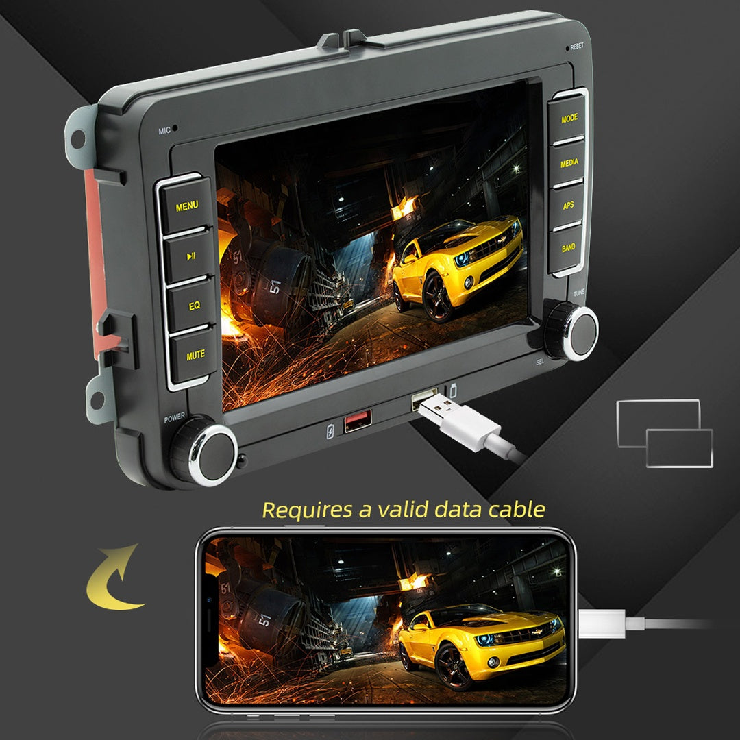 F9070W Bilradio / CarPlay & Android Auto – 7 Tum för Volkswagen