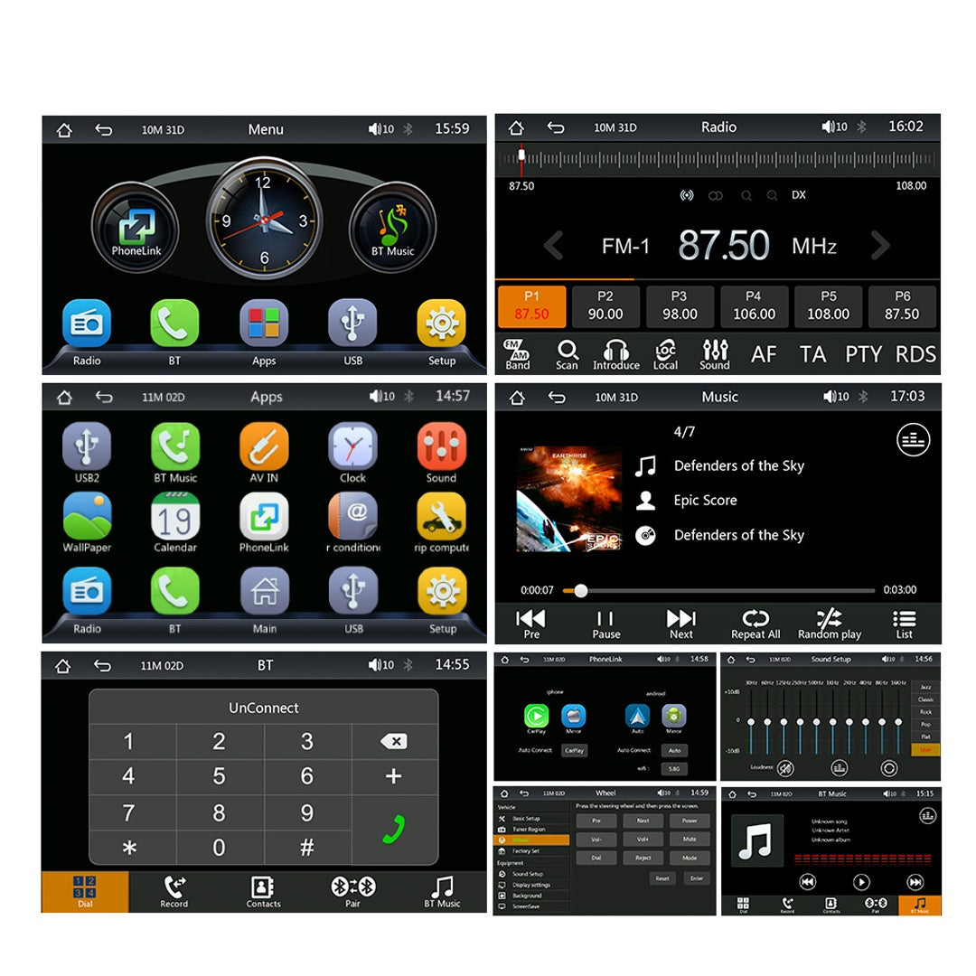 F9070W Bilradio / CarPlay & Android Auto – 7 Tum för Volkswagen