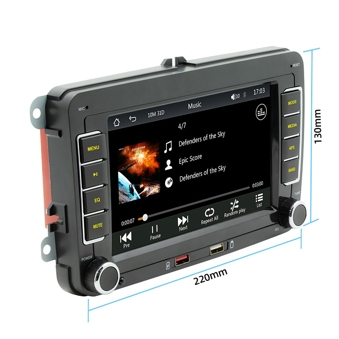 F9070W Bilradio / CarPlay & Android Auto – 7 Tum för Volkswagen