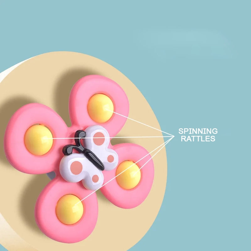 Fidget Spinner med Sugkopp för Barn - 3-Pack