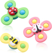 Fidget Spinner med Sugkopp för Barn - 3-Pack