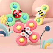 Fidget Spinner med Sugkopp för Barn - 3-Pack