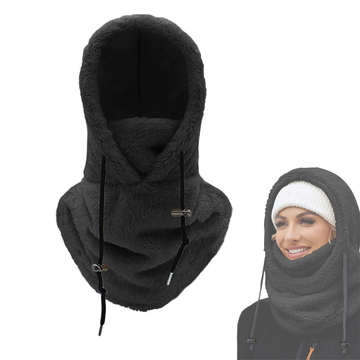 Fleece Balaklava med Huva – Justerbar och Vindskyddande