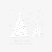 Fönsterdekal / Väggdekal - Julgran & Snöflingor - Jul
