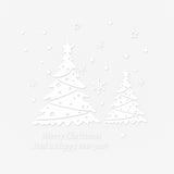 Fönsterdekal / Väggdekal - Julgran & Snöflingor - Jul