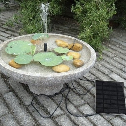 Fontän / Solcellsfontän - Vattenfontän med solcell